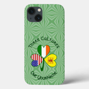 Shamrock Scot Lion Ireland USA Flags Personalised  iPhone 13 Case