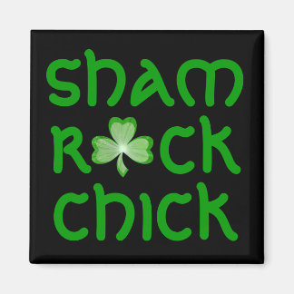 Shamrock 'Shamrock Chick' magnet black