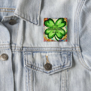 Shamrock Shenanigans 15 Cm Square Badge
