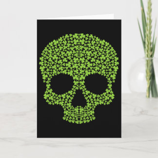 Shamrock Skull Lucky Irish Skull St. Patrick's Day Card