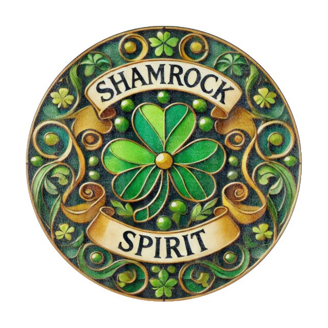 Shamrock Spirit Cutting Board (Front)