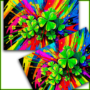 [Shamrock Splash] Rainbow Colours Paint Splatter Tissue Paper