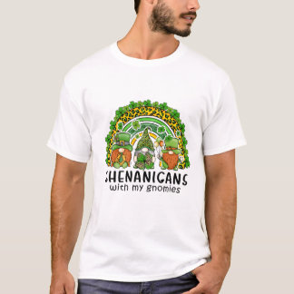 Shamrock St Patrick Shenanigans With My Gnomies T-Shirt