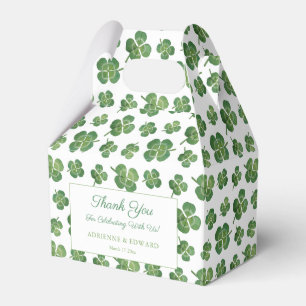 Shamrock St Patricks Day Co-ed Wedding Shower Favour Box