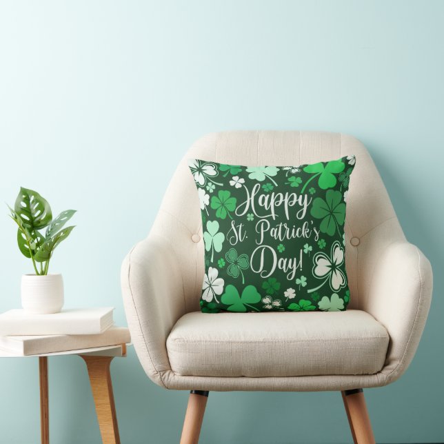 Shamrock St. Patrick's Day Cushion (Chair)
