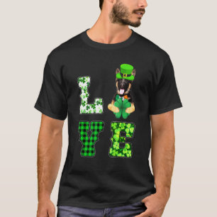 Shamrock St Patricks Day German Shepherd My Lucky  T-Shirt