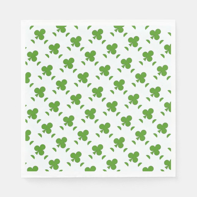 Shamrock St. Patrick's Day Holiday  Napkin (Front)