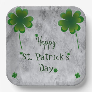 Shamrock St. Patrick's Day Paper Plate