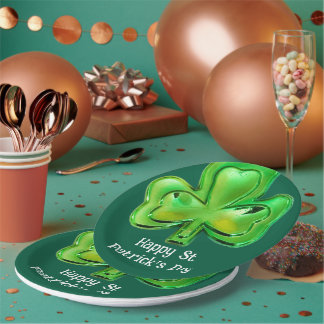 Shamrock St Patrick's Day Paper Plates 