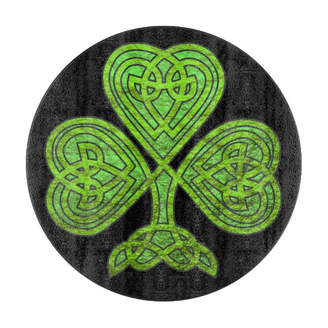 Shamrock St. Patrick's Day Personalised Cutting Board (Front)