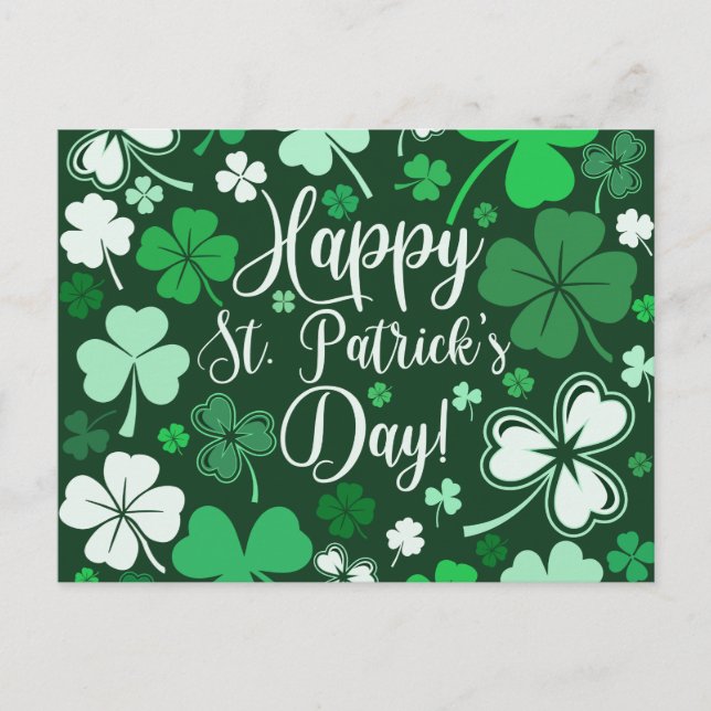 Shamrock St. Patrick's Day Postcard (Front)