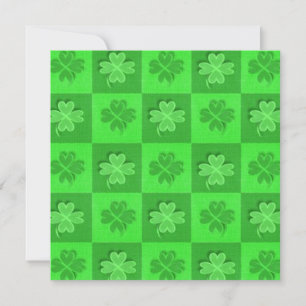 Shamrock St Patrick's Designer Square Note Card