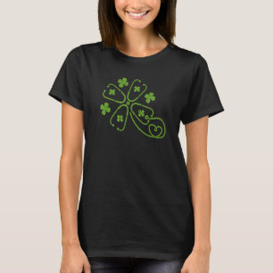 Shamrock Stethoscope Clover St Patricks Day Nurse  T-Shirt