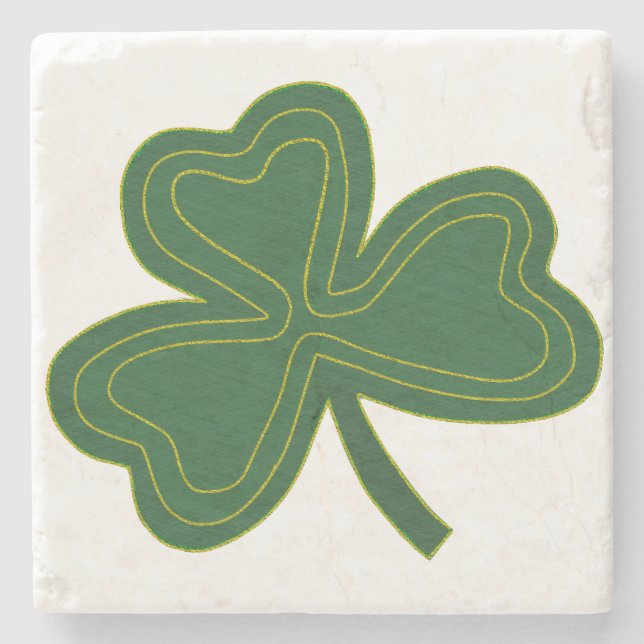 Shamrock Stone Coaster (Front)