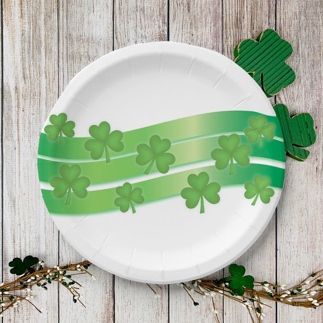 Shamrock Stripes Paper Plate (Creator Uploaded)