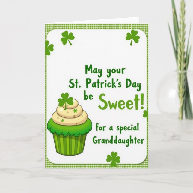 Shamrock Sweet Granddaughter Card (Front)