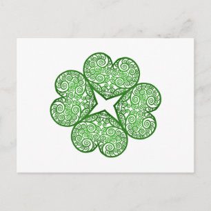 Shamrock Swirls Postcard