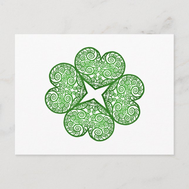 Shamrock Swirls Postcard (Front)