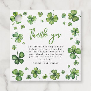 Shamrock Thank you Favour Tags