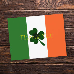 Shamrock Thank You Postcard