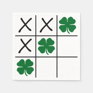 Shamrock Tic Tac Toe Napkin