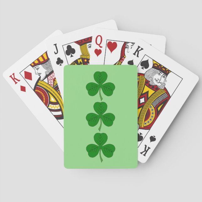 Shamrock Trio Playing Cards (Back)