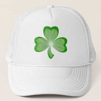 Shamrock trucker hat white