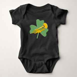 Shamrock Trumpet Baby Bodysuit