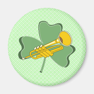 Shamrock Trumpet Magnet