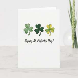 Shamrock Watercolor Pattern Card