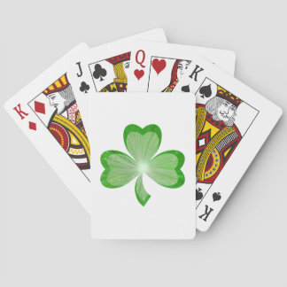 Shamrock White playing cards