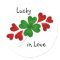 Shamrock with hearts