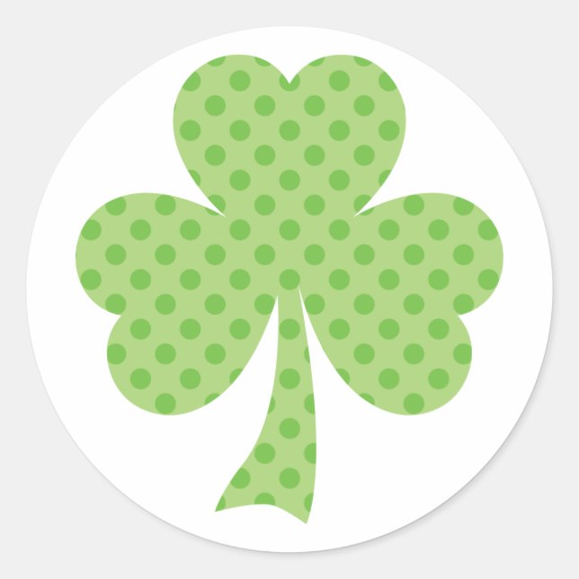 Shamrock with Polka dots St. Patrick's Day sticker (Front)