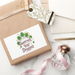 Shamrock Your Dreams – Retro Hazy Art Rectangular Sticker