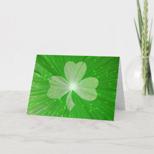 Shamrock 'Your Text' greetings card