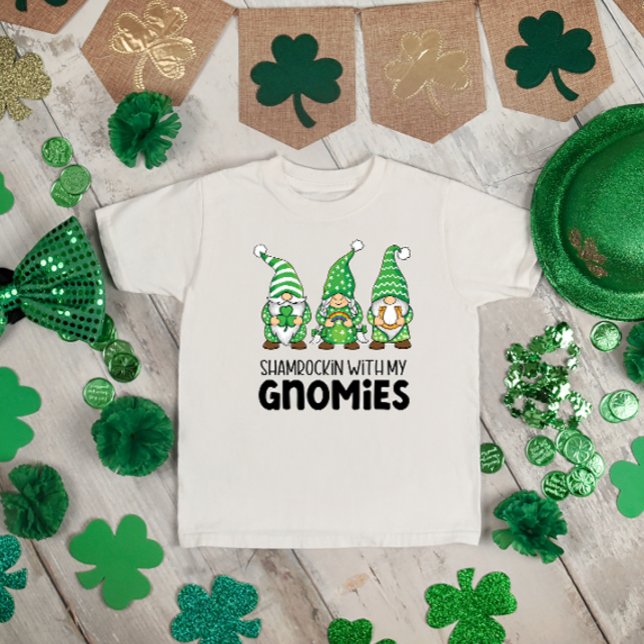 Shamrockin with my gnomies cute irish gnomes T-Shirt (Creator Uploaded)