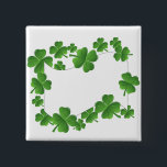 Shamrocks 15 Cm Square Badge<br><div class="desc"></div>