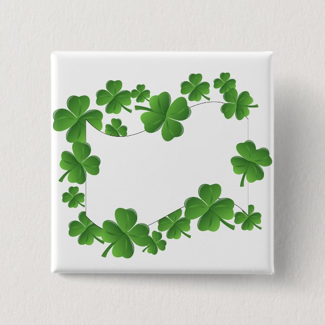 Shamrocks 15 Cm Square Badge (Front)
