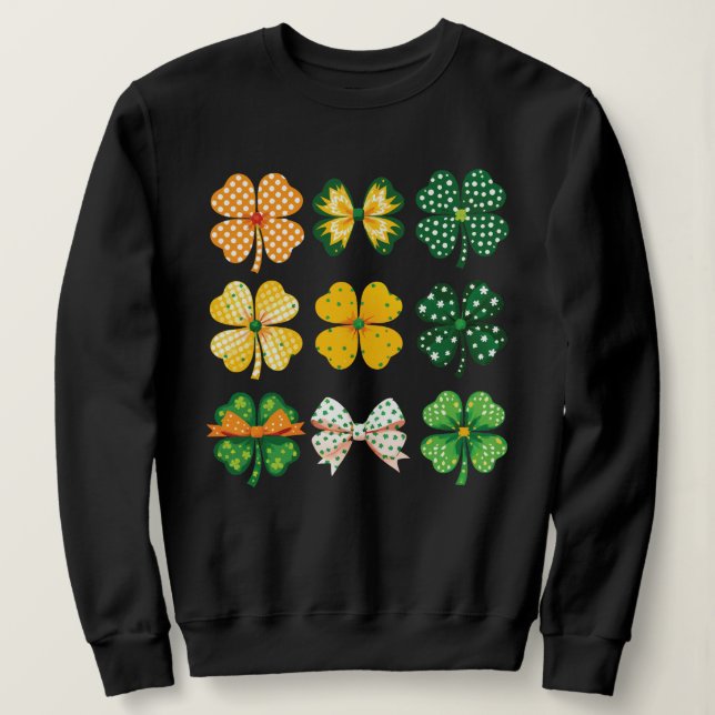 Shamrocks and Bows Sweatshirt (Design Front)