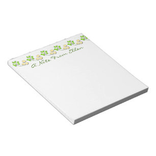 Shamrocks and Gold Coins Notepad