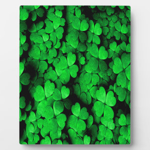Shamrocks and Hearts Saint Patrick's Day Green Plaque