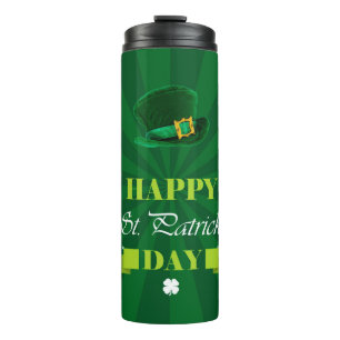 Shamrocks and Leprechaun Hat Thermal Tumbler