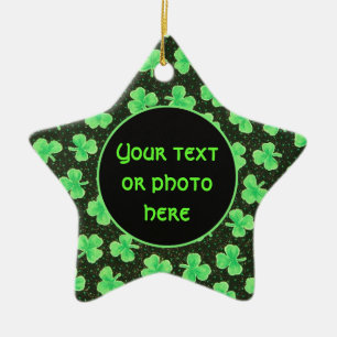 Shamrocks and Polka Dots Ceramic Tree Decoration