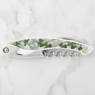 Shamrocks and ribbons Irish corkscrew