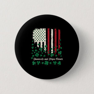 Shamrocks And Stripes Forever - Patriotic Irish-am 6 Cm Round Badge