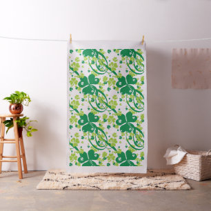 Shamrocks And Swirls Fabric