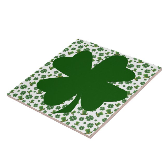Shamrocks and Top Hats 3 Tile (Side)