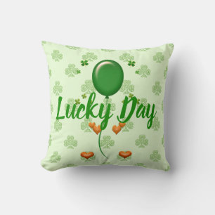 Shamrocks & Balloon St Patrick's Day Cushion