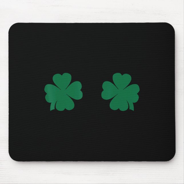 Shamrocks Breast St. Patricks Day  Mouse Pad (Front)