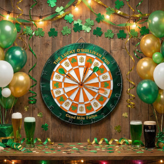 Shamrocks & Celtic Knots Irish Pub  Dartboard